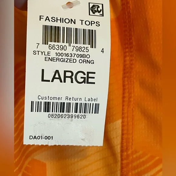 NWT Ideology Juniors Boys Youth Orange Abstract Geometric Tank Top Size L - Picture 5 of 7